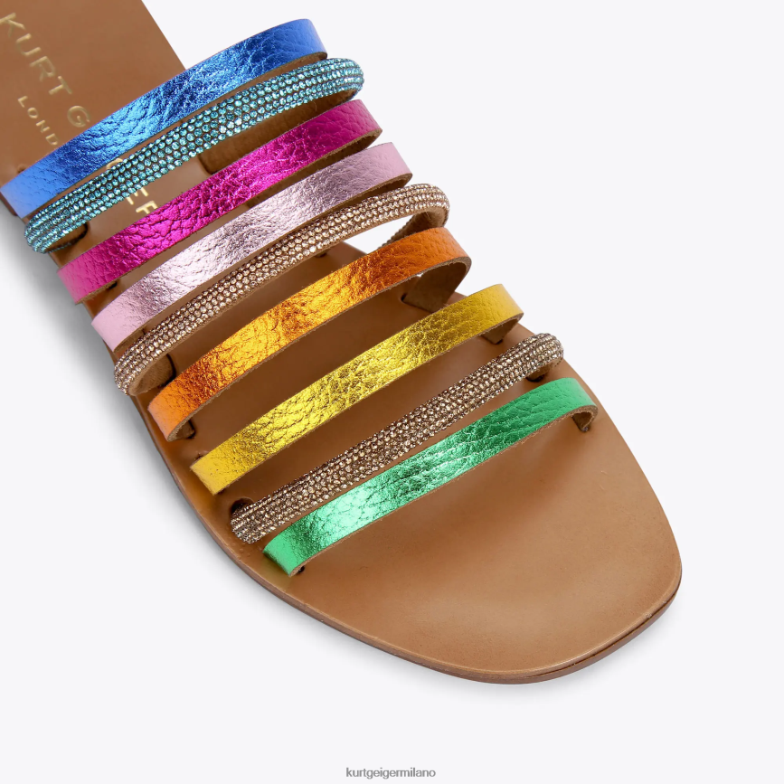 esso Kurt Geiger donne londra margherita arcobaleno combinazione di metalli 8024FF222 | calzature