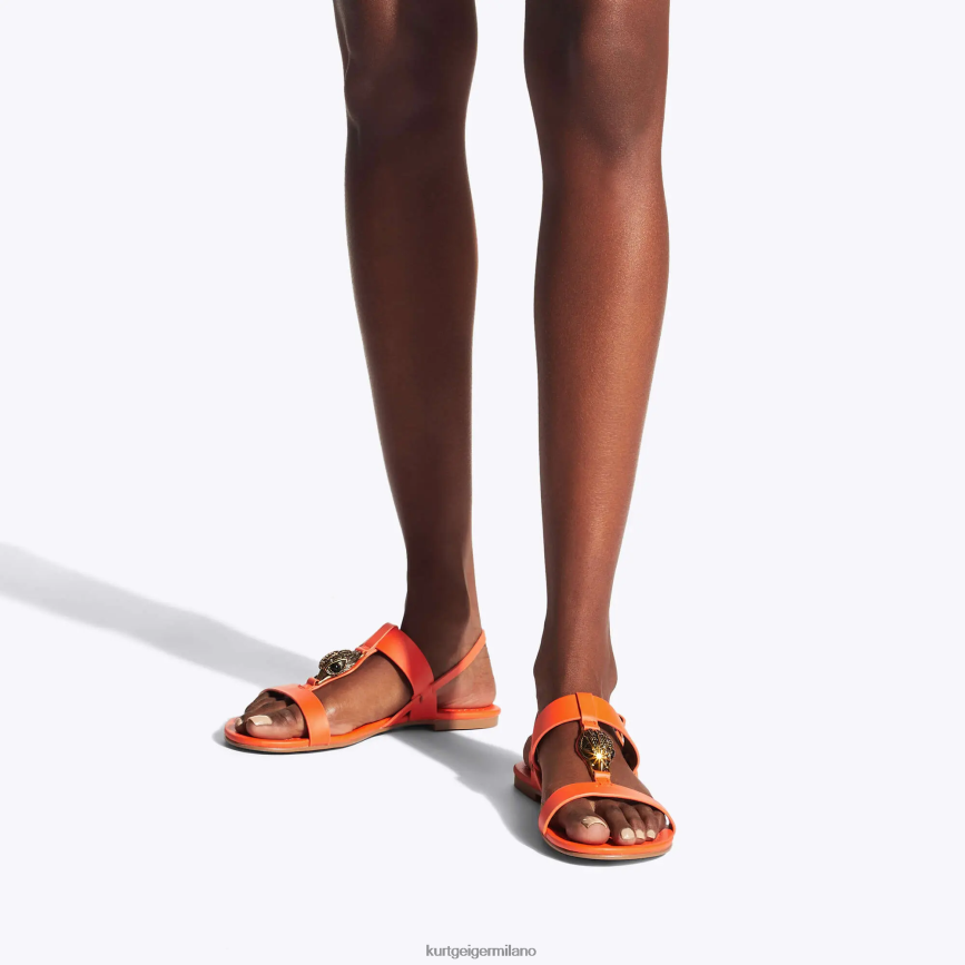 esso Kurt Geiger donne sandalo piatto London Hampton arancia 8024FF285 | calzature