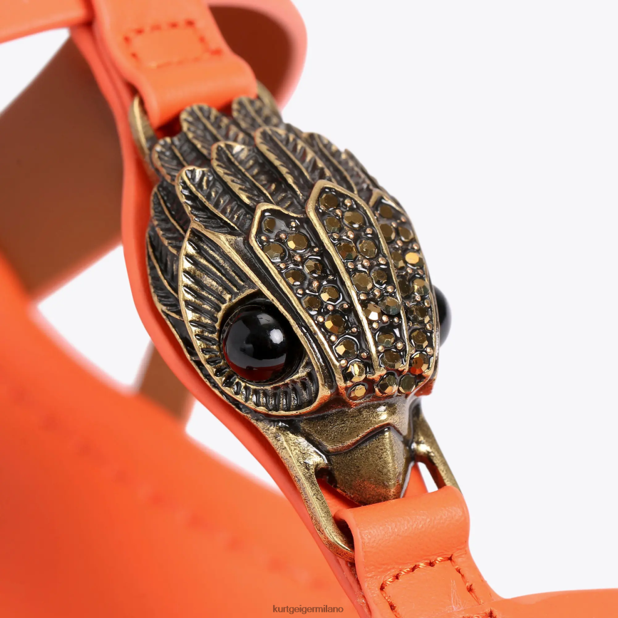 esso Kurt Geiger donne sandalo piatto London Hampton arancia 8024FF285 | calzature