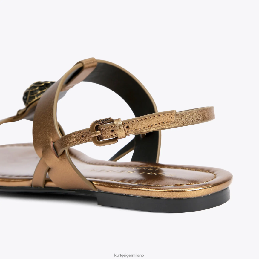 esso Kurt Geiger donne sandalo piatto London Hampton bronzo 8024FF430 | calzature