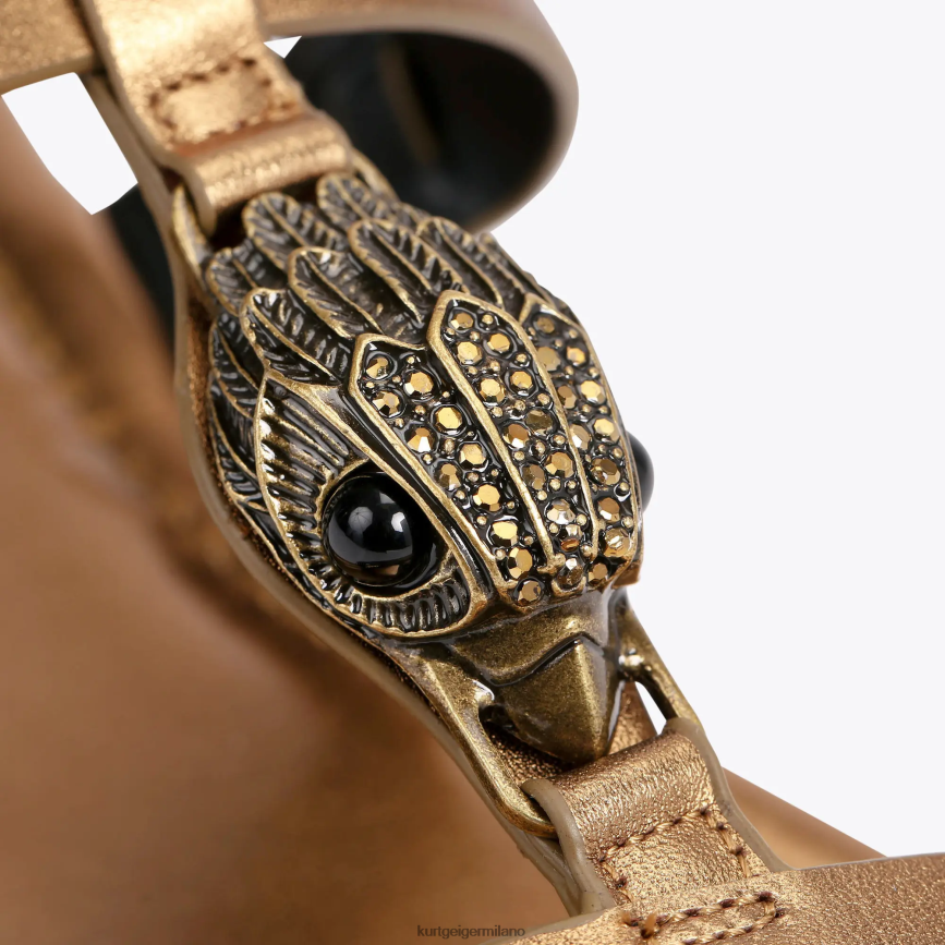 esso Kurt Geiger donne sandalo piatto London Hampton bronzo 8024FF430 | calzature
