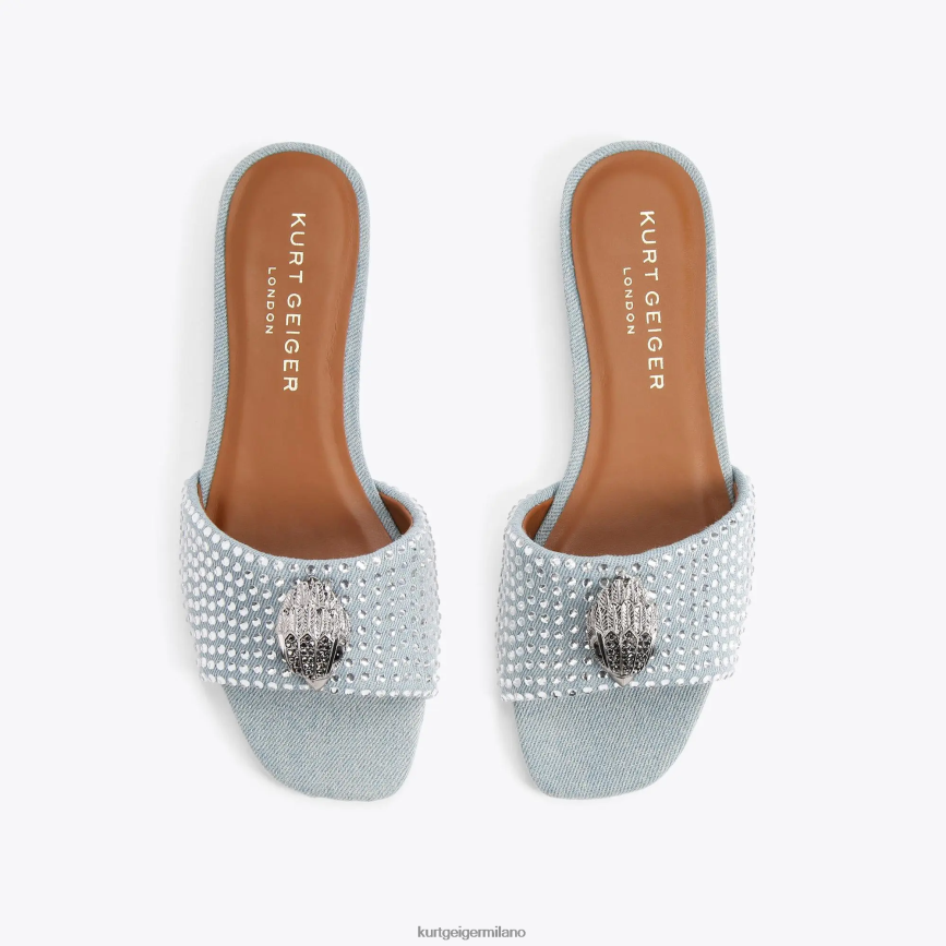 esso Kurt Geiger donne sandalo piatto London Kensington altro blu 8024FF349 | calzature