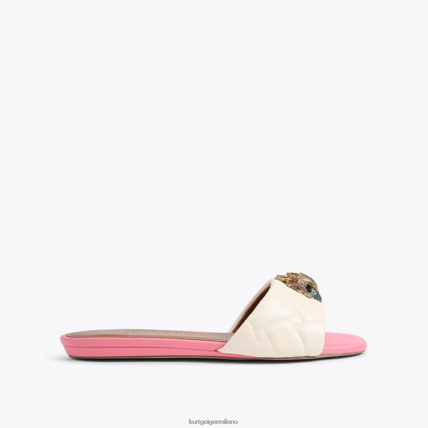 esso Kurt Geiger donne sandalo piatto London Kensington combinazione ossea 8024FF348 | calzature