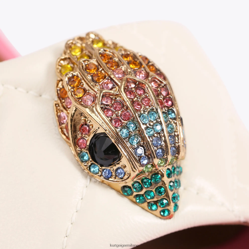 esso Kurt Geiger donne sandalo piatto London Kensington combinazione ossea 8024FF348 | calzature