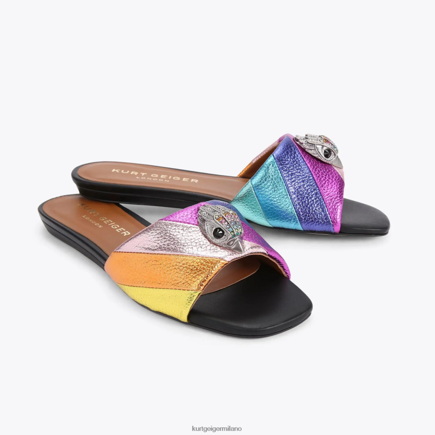 esso Kurt Geiger donne sandalo piatto London Kensington multi/altro 8024FF163 | calzature