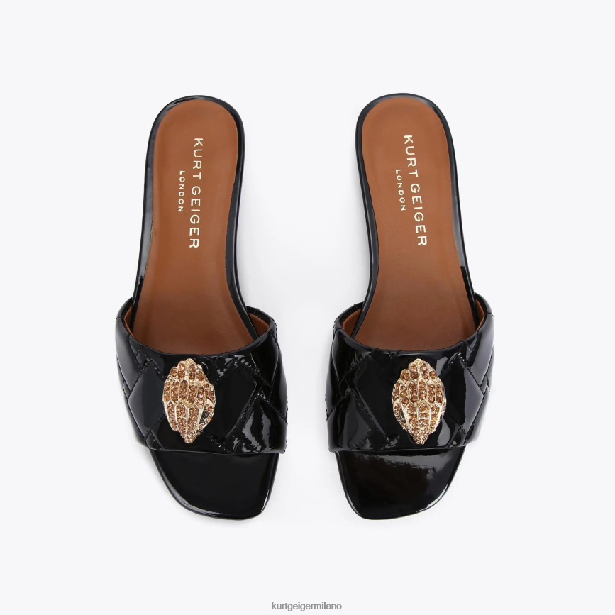 esso Kurt Geiger donne sandalo piatto London Kensington nero 8024FF352 | calzature