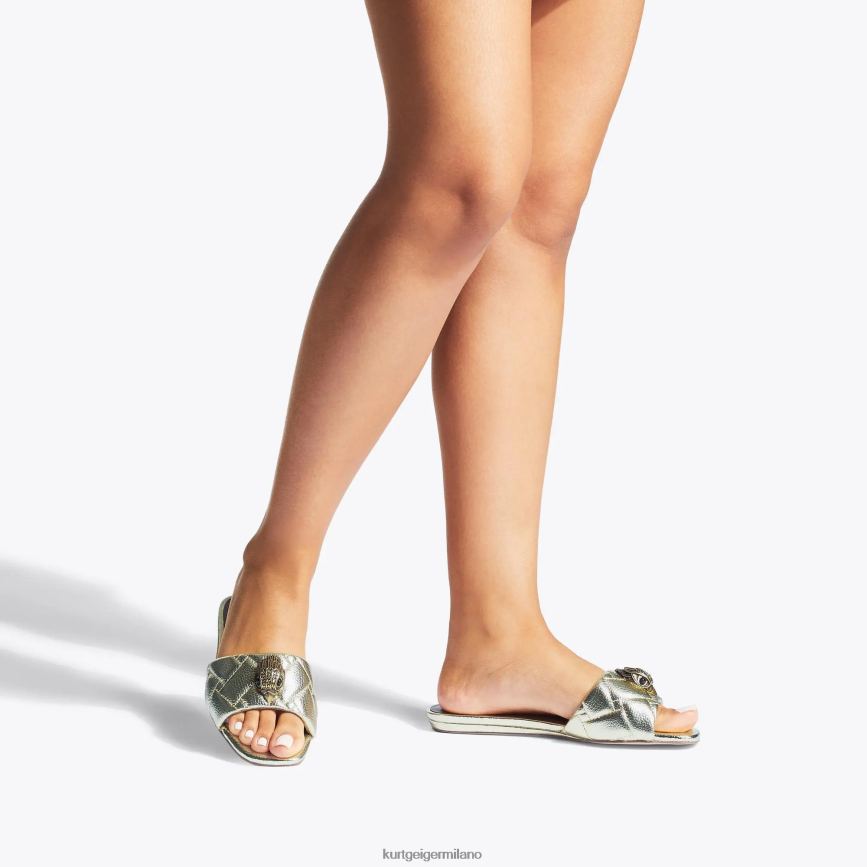 esso Kurt Geiger donne sandalo piatto London Kensington oro 8024FF350 | calzature