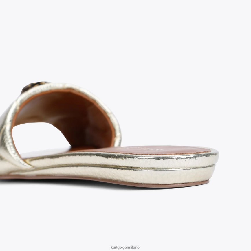 esso Kurt Geiger donne sandalo piatto London Kensington oro 8024FF350 | calzature