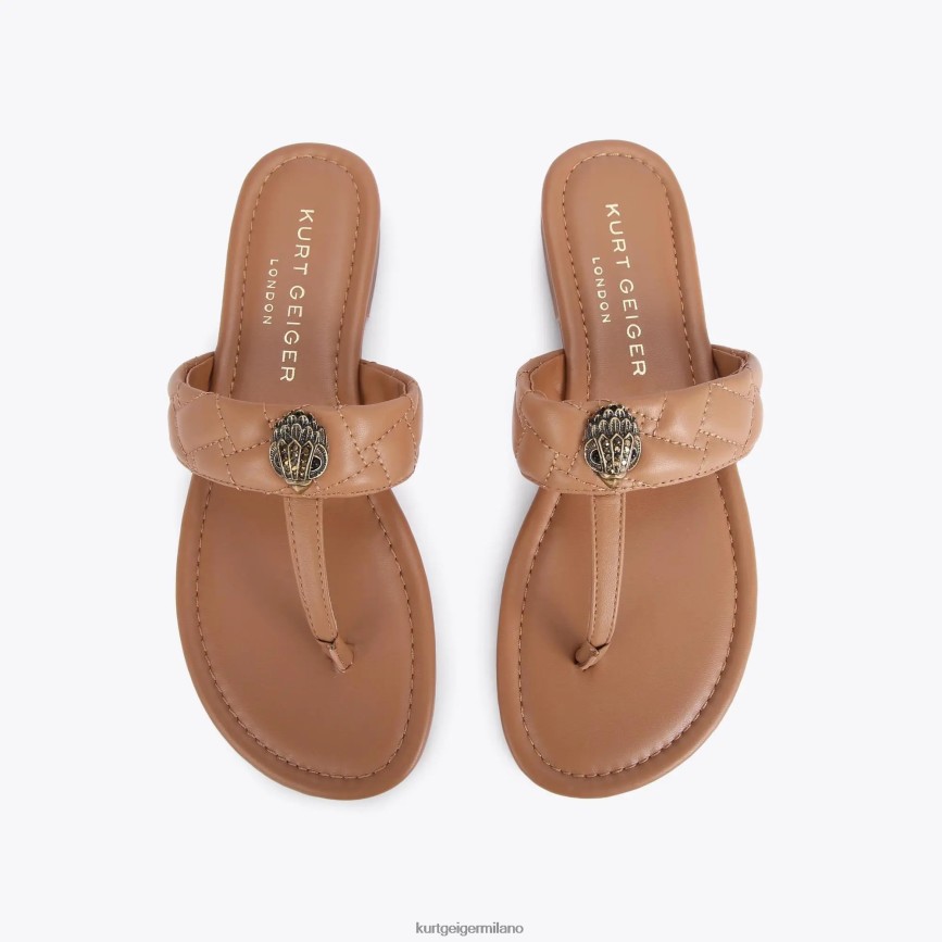 esso Kurt Geiger donne sandalo t-bar London Kensington cammello 8024FF452 | calzature