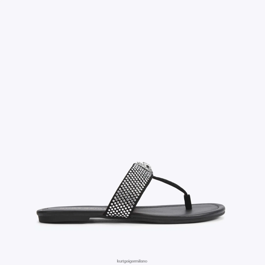 esso Kurt Geiger donne sandalo t-bar London Kensington nero 8024FF447 | calzature