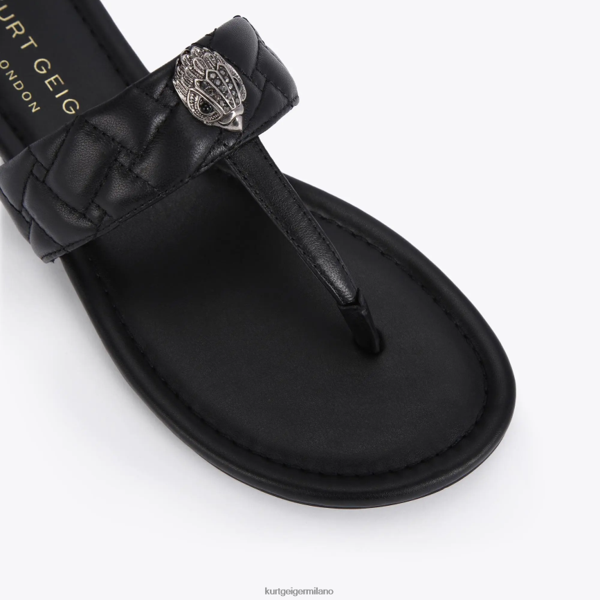 esso Kurt Geiger donne sandalo t-bar London Kensington nero 8024FF451 | calzature