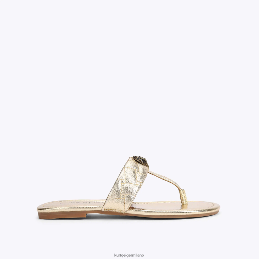 esso Kurt Geiger donne sandalo t-bar London Kensington oro 8024FF448 | calzature
