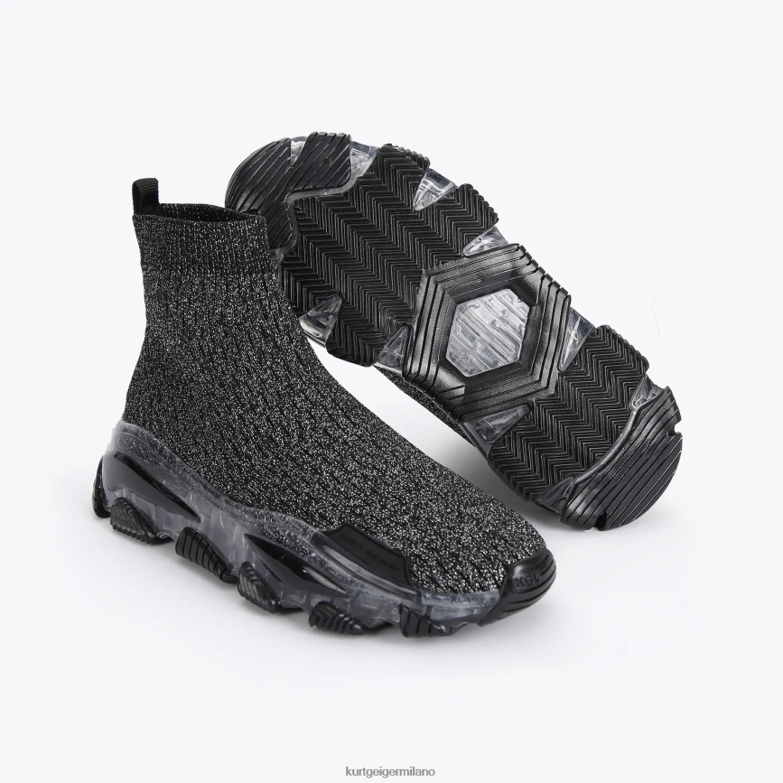 esso Kurt Geiger donne Calzino in maglia London Lettie altro nero 8024FF393 | calzature