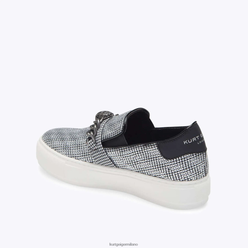 esso Kurt Geiger donne London Laney Chelsea slip on argento 8024FF376 | calzature