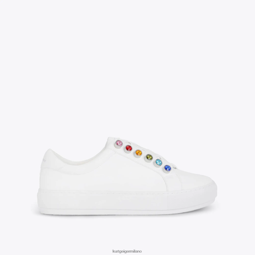 esso Kurt Geiger donne londra liviah grosso arcobaleno pettine bianco 8024FF184 | calzature