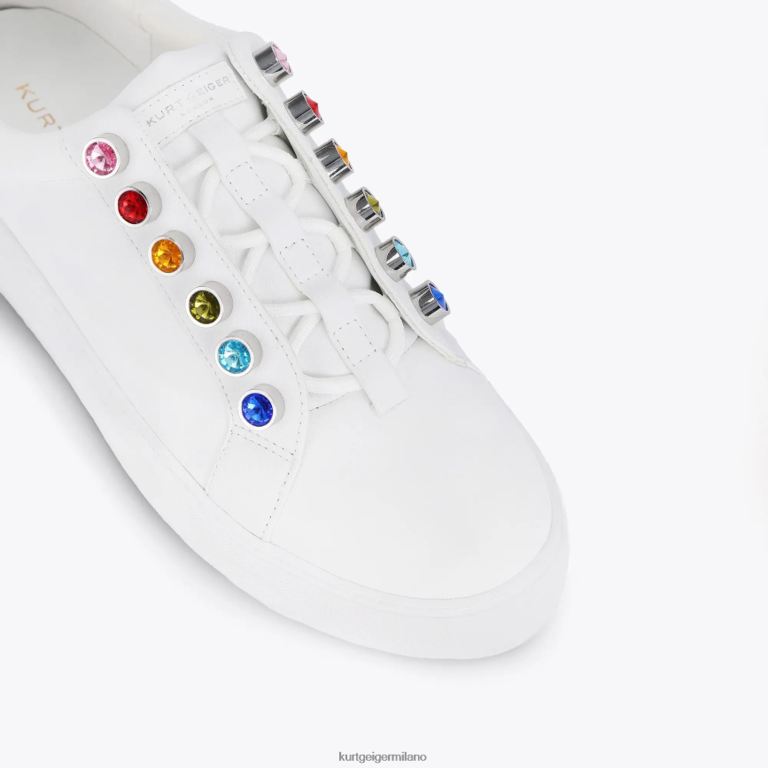 esso Kurt Geiger donne londra liviah grosso arcobaleno pettine bianco 8024FF184 | calzature