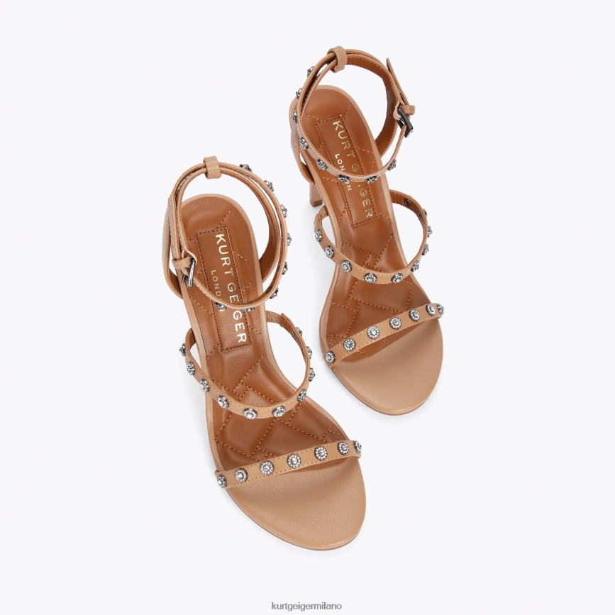 esso Kurt Geiger donne Cristalli di Portia di Londra cammello 8024FF383 | calzature