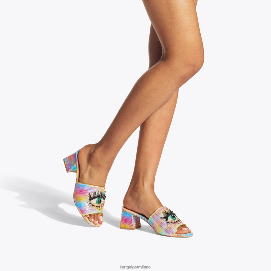 esso Kurt Geiger donne London olive block eye multi/altro 8024FF293 | calzature