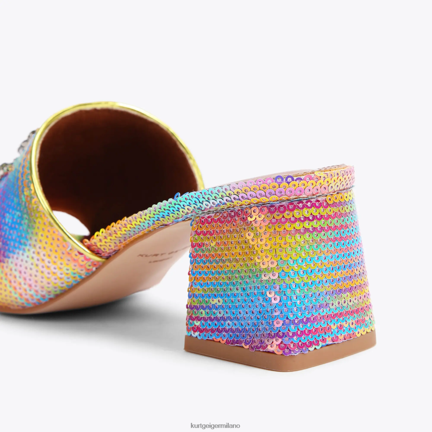 esso Kurt Geiger donne London olive block eye multi/altro 8024FF293 | calzature