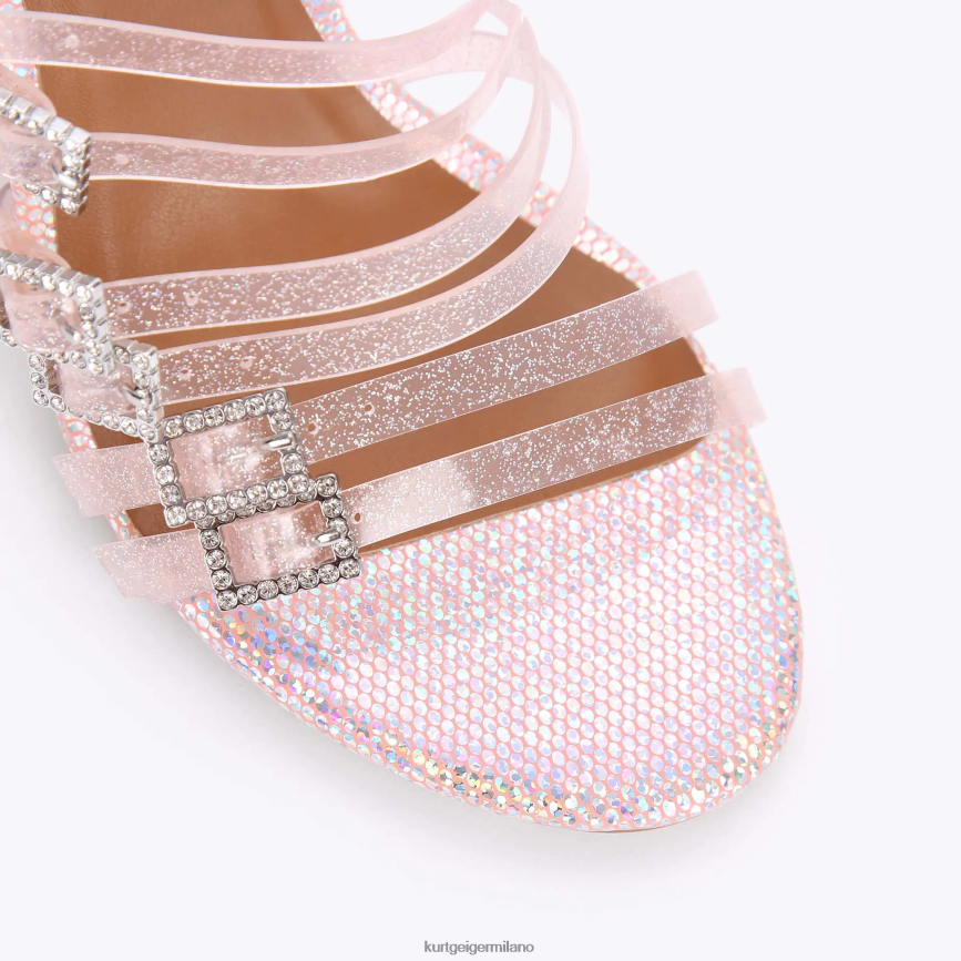 esso Kurt Geiger donne Mule in vinile Pierra di Londra rosa pallido 8024FF380 | calzature