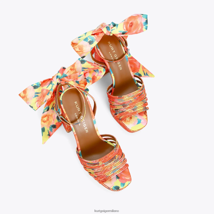 esso Kurt Geiger donne Piattaforma con cravatta alla caviglia di London Pierra arancia 8024FF288 | calzature