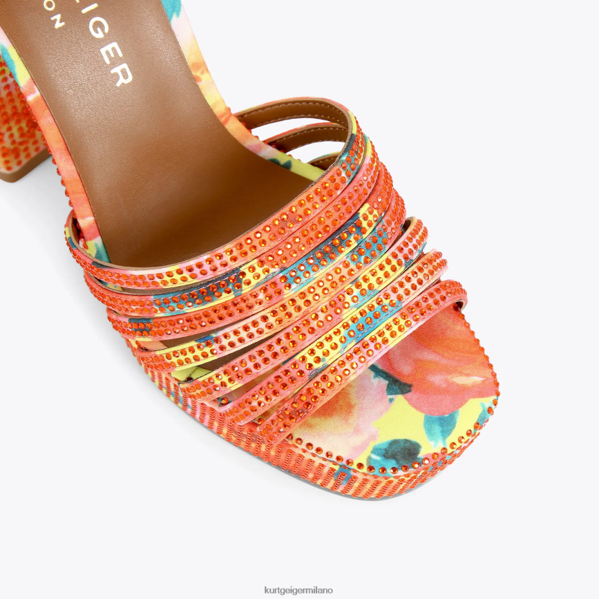 esso Kurt Geiger donne Piattaforma con cravatta alla caviglia di London Pierra arancia 8024FF288 | calzature