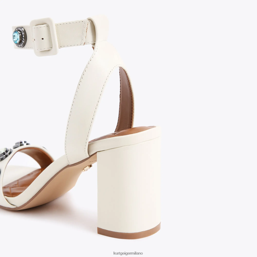 esso Kurt Geiger donne Sandalo a blocco London Octavia combinazione ossea 8024FF676 | calzature