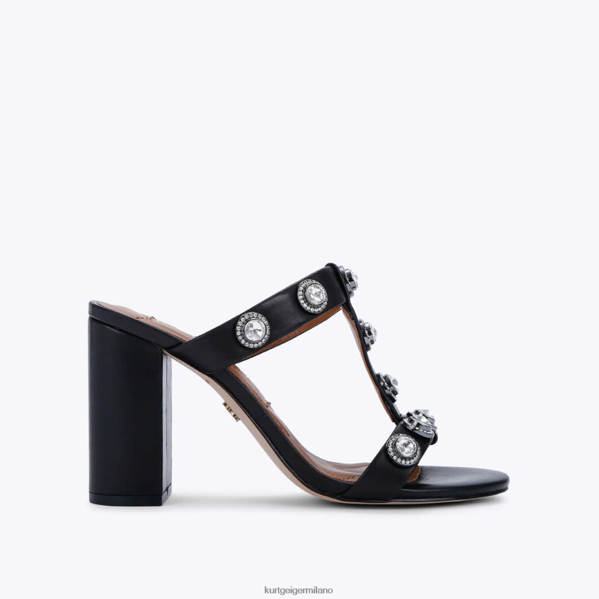 esso Kurt Geiger donne Sandalo a blocco London Octavia nero 8024FF392 | calzature