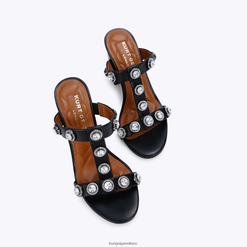 esso Kurt Geiger donne Sandalo a blocco London Octavia nero 8024FF392 | calzature