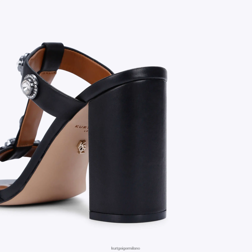 esso Kurt Geiger donne Sandalo a blocco London Octavia nero 8024FF392 | calzature