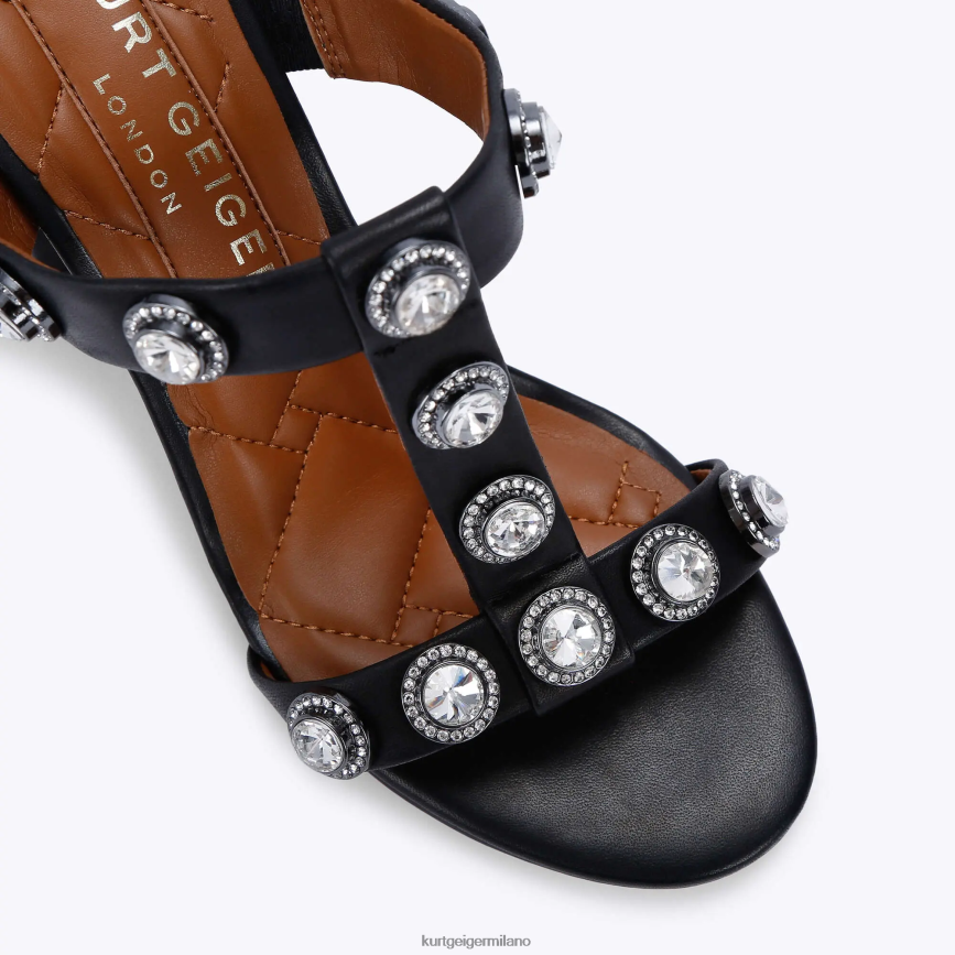 esso Kurt Geiger donne Sandalo a blocco London Octavia nero 8024FF392 | calzature