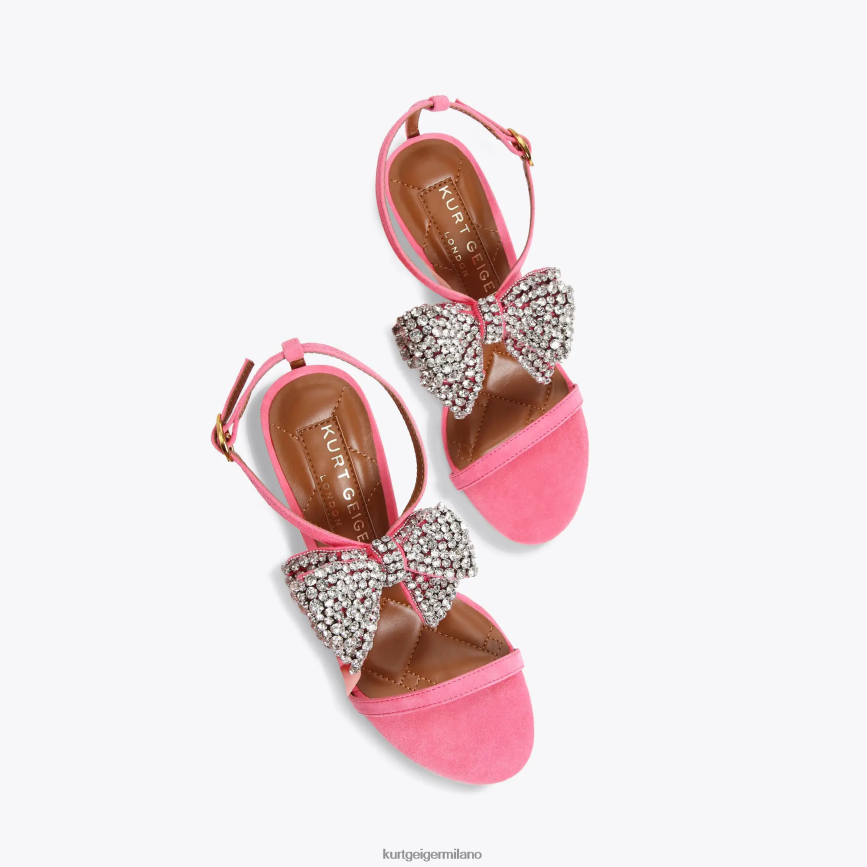 esso Kurt Geiger donne Sandalo con fiocco London Bromley 95 rosa 8024FF337 | calzature