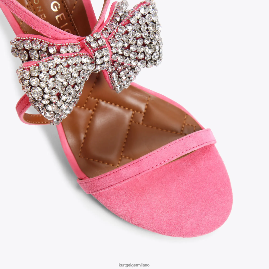 esso Kurt Geiger donne Sandalo con fiocco London Bromley 95 rosa 8024FF337 | calzature