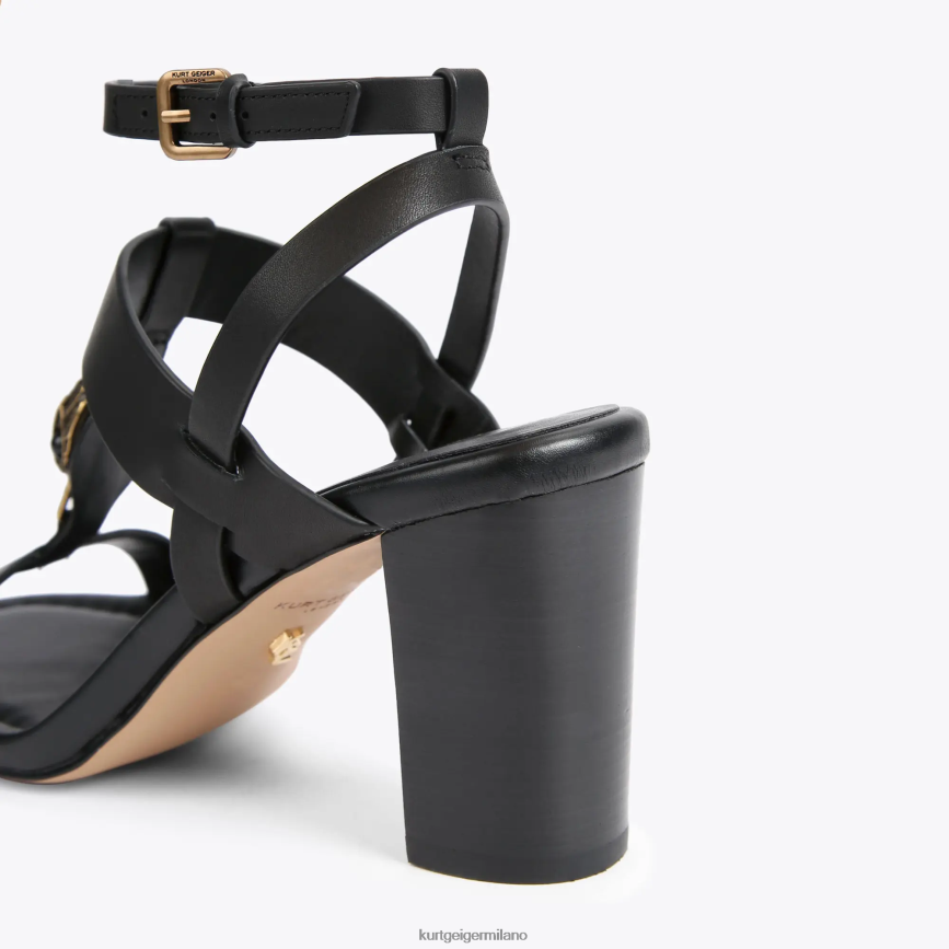 esso Kurt Geiger donne blocco t-bar di londra hampton nero 8024FF338 | calzature