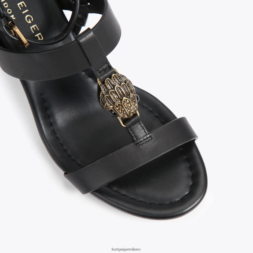 esso Kurt Geiger donne blocco t-bar di londra hampton nero 8024FF338 | calzature