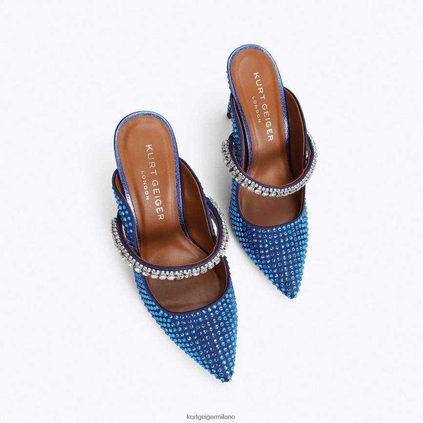 esso Kurt Geiger donne cristallo del duca di londra blu scuro 8024FF417 | calzature