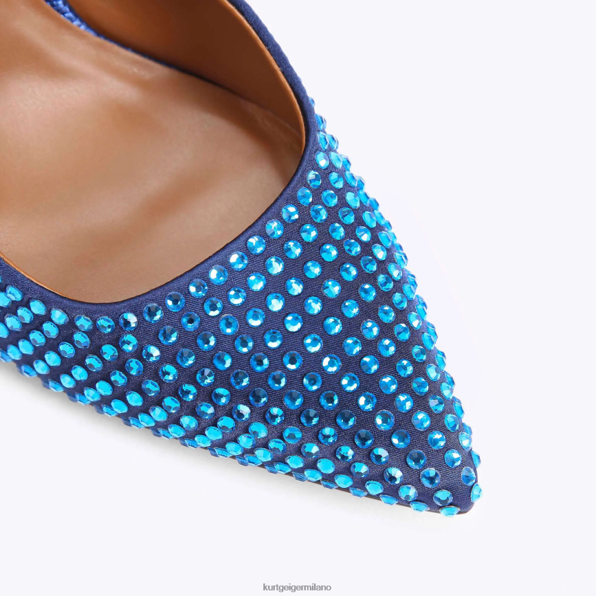 esso Kurt Geiger donne cristallo del duca di londra blu scuro 8024FF417 | calzature