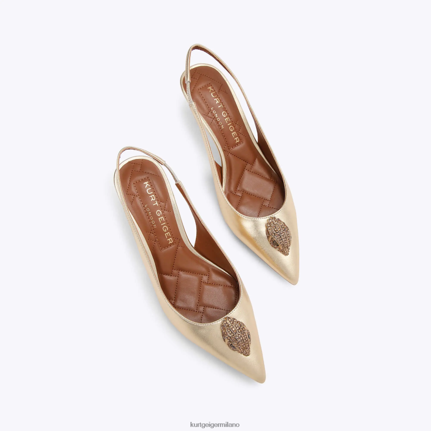 esso Kurt Geiger donne londra belgravia slingback oro 8024FF332 | calzature