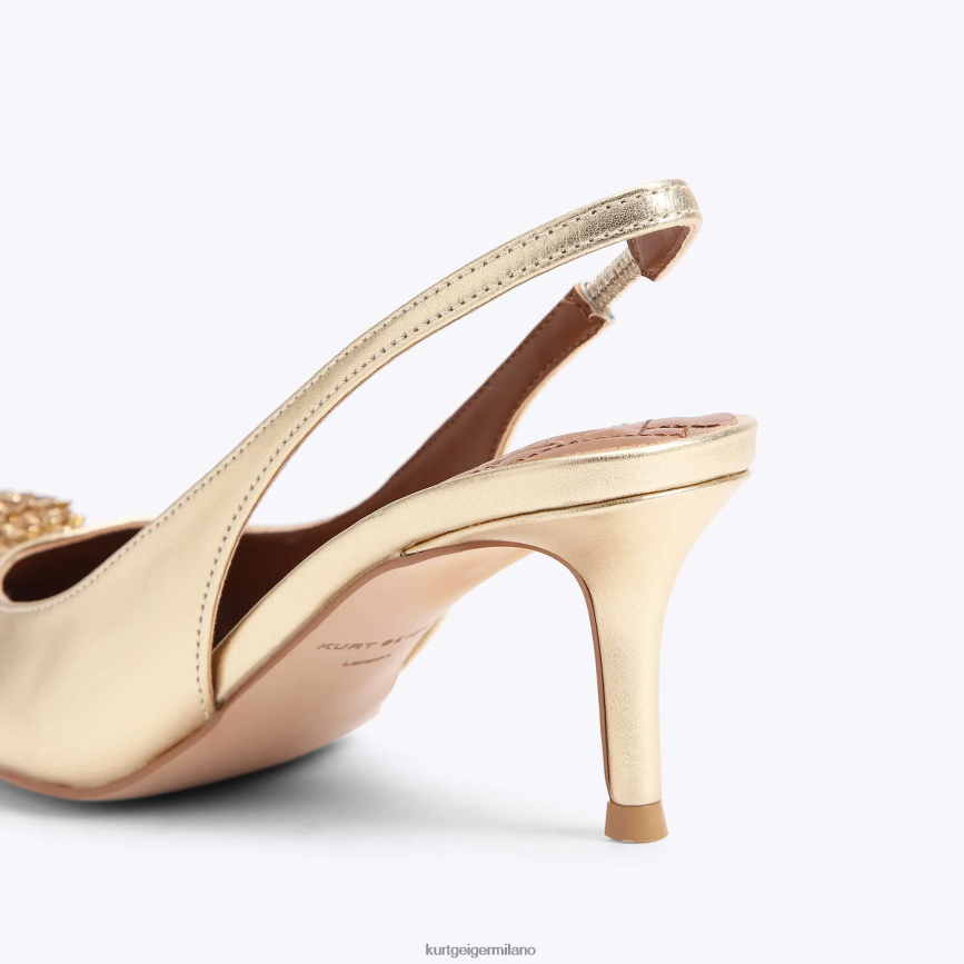 esso Kurt Geiger donne londra belgravia slingback oro 8024FF332 | calzature