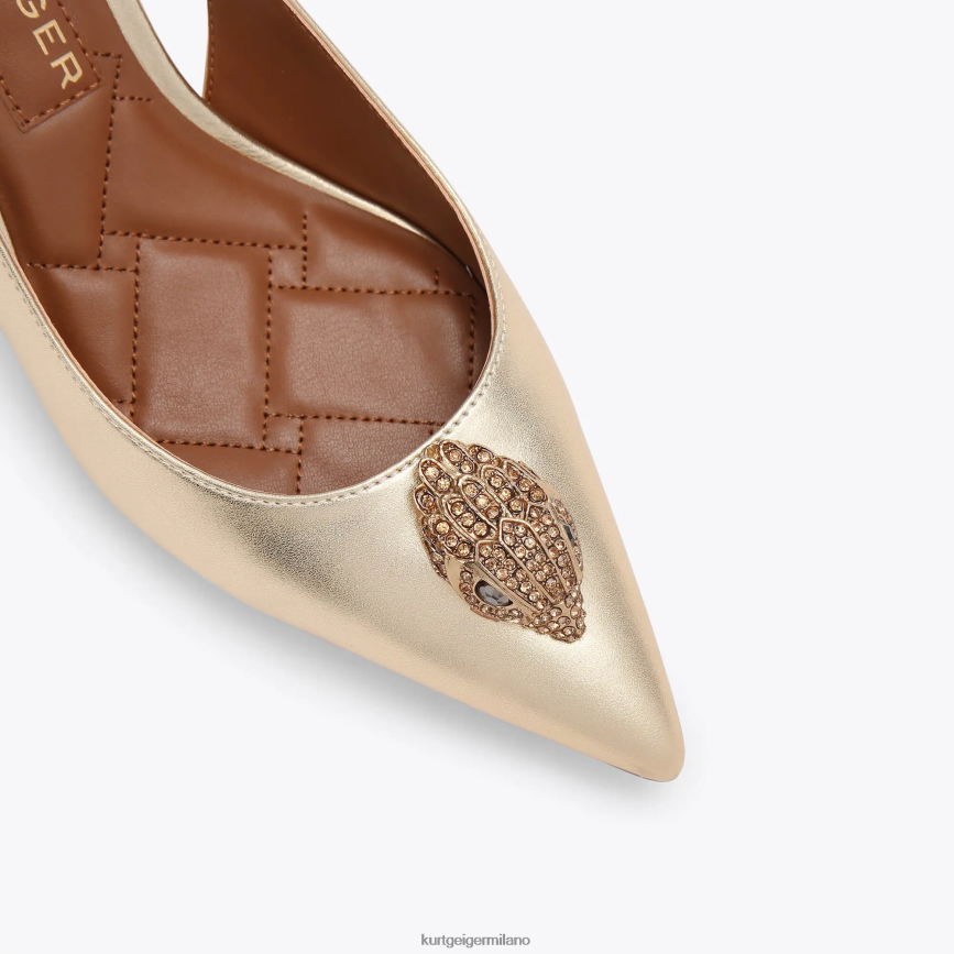 esso Kurt Geiger donne londra belgravia slingback oro 8024FF332 | calzature