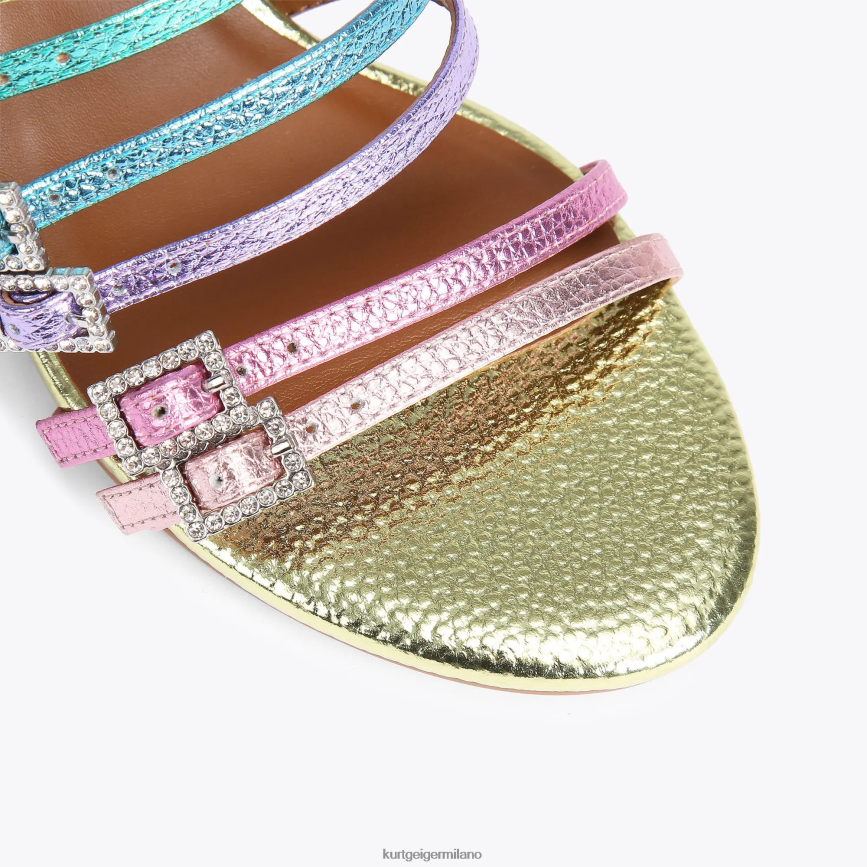 esso Kurt Geiger donne londra pierra block mulo combinazione di metalli 8024FF192 | calzature