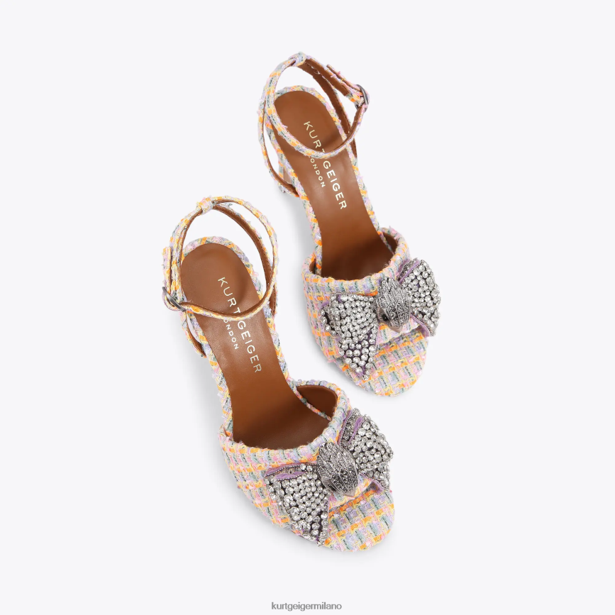 esso Kurt Geiger donne sandalo con fiocco London Kensington arancia 8024FF289 | calzature
