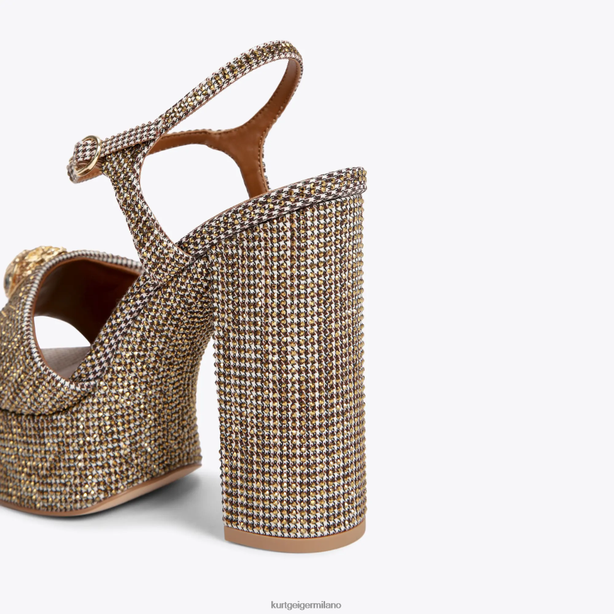 esso Kurt Geiger donne sandalo con plateau London Kensington beige 8024FF334 | calzature