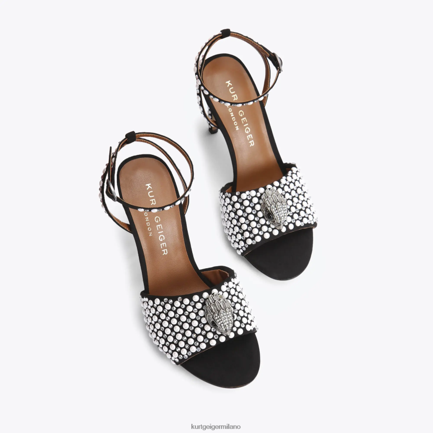 esso Kurt Geiger donne sandalo londra kensington nero bianco 8024FF420 | calzature