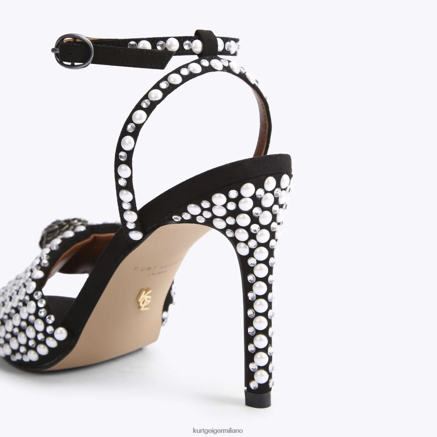 esso Kurt Geiger donne sandalo londra kensington nero bianco 8024FF420 | calzature