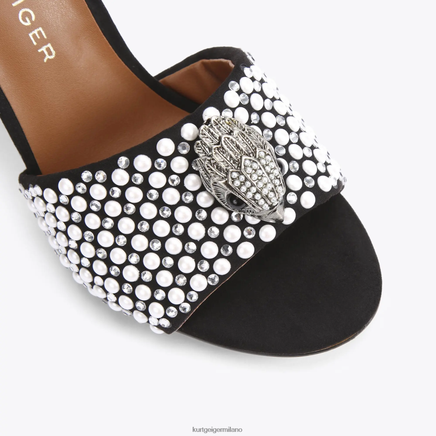 esso Kurt Geiger donne sandalo londra kensington nero bianco 8024FF420 | calzature