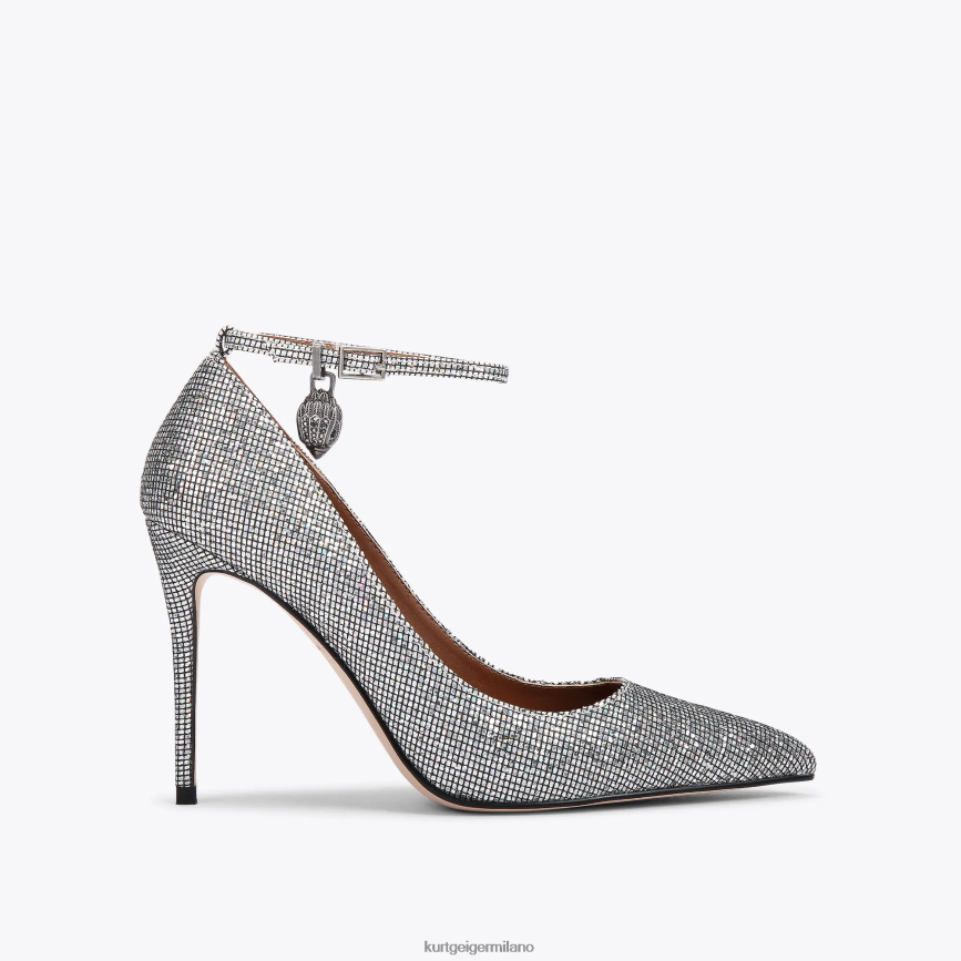 esso Kurt Geiger donne stiletto di Shoreditch di Londra combinazione argento 8024FF419 | calzature