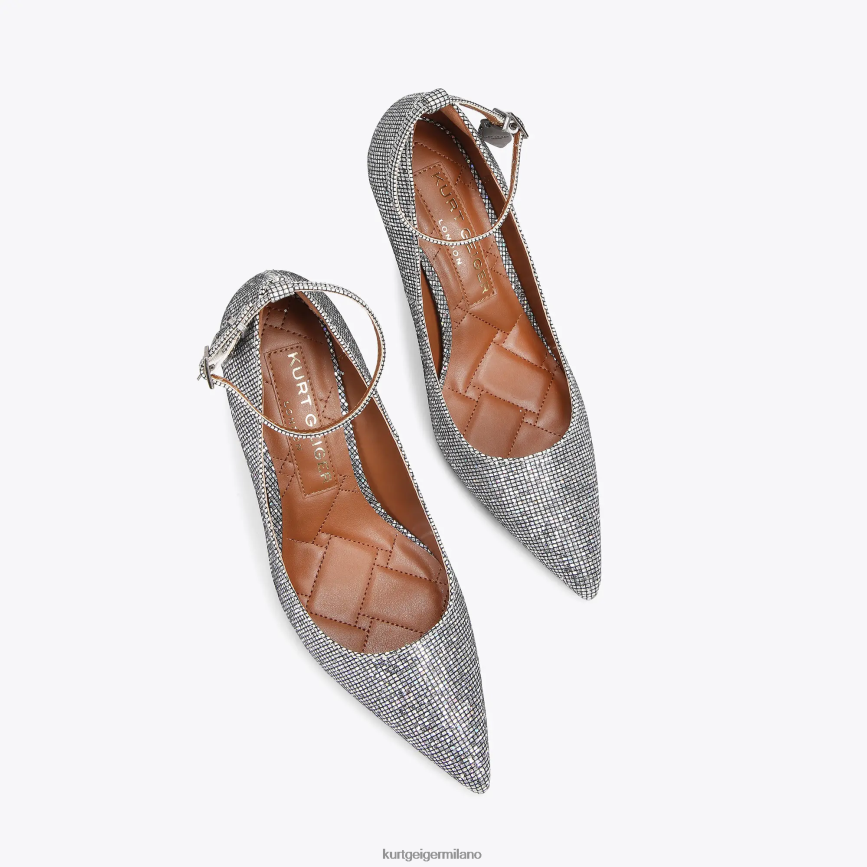 esso Kurt Geiger donne stiletto di Shoreditch di Londra combinazione argento 8024FF419 | calzature