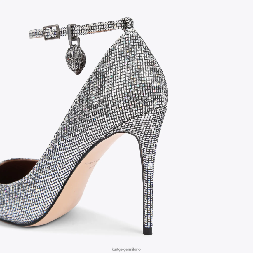 esso Kurt Geiger donne stiletto di Shoreditch di Londra combinazione argento 8024FF419 | calzature