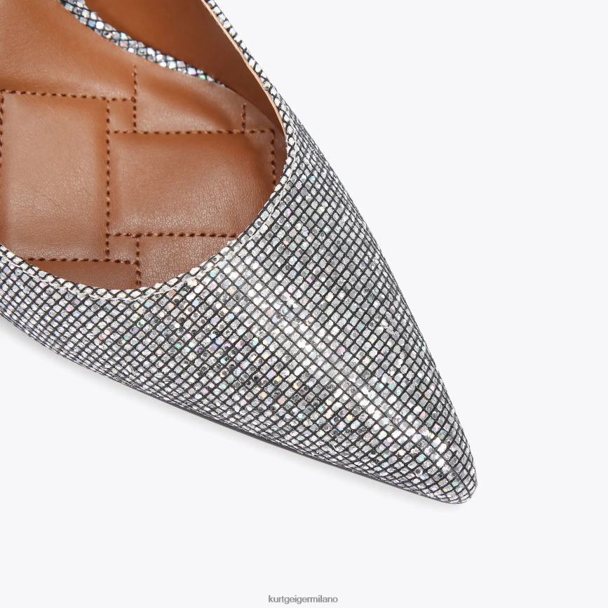esso Kurt Geiger donne stiletto di Shoreditch di Londra combinazione argento 8024FF419 | calzature